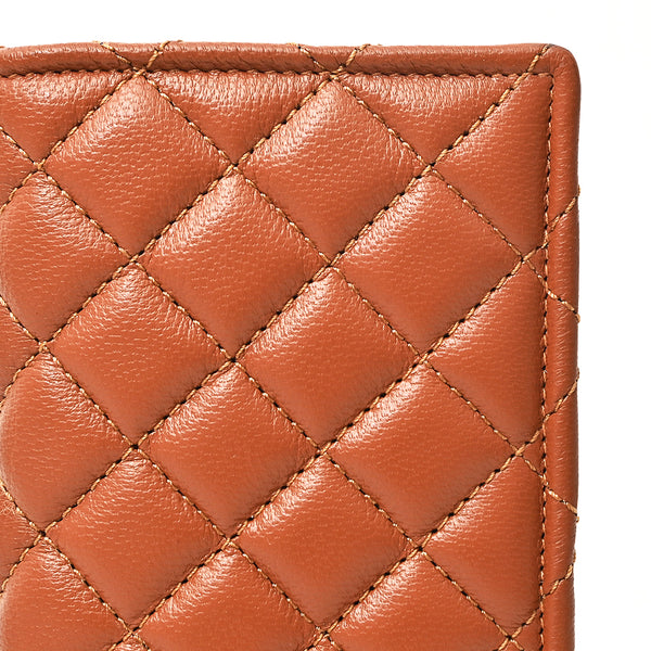 NMBGM221 Never Mind Diamond Quilted Leather Long Bifold Wallet