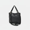 SWC476 Montina - Leather Grid-Stitched Tote