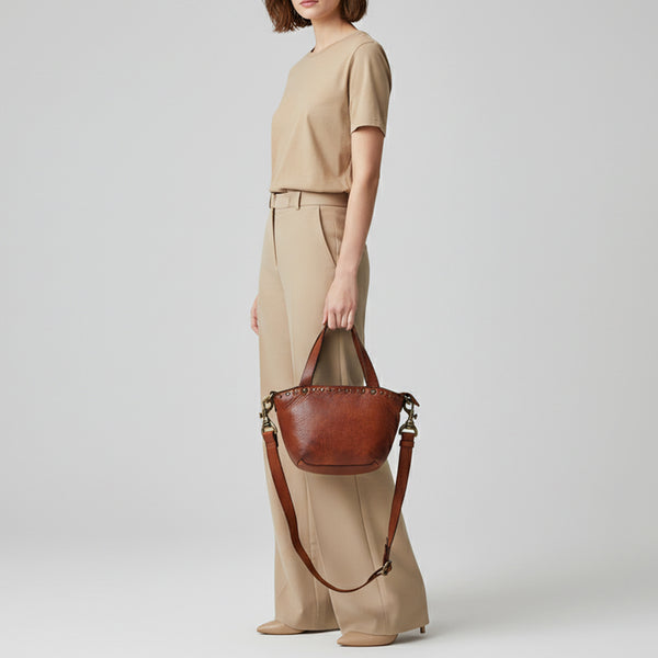 SWC480 Bellavento - Leather Riveted Tote