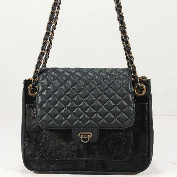 ADBG1867 Crossbody Hair on Genuine Leather Women Bag