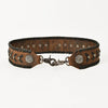 ADSTM113 American Darling Handcrafted Leather Strap - Vegetable-Tanned Braided & Riveted Western Accessory