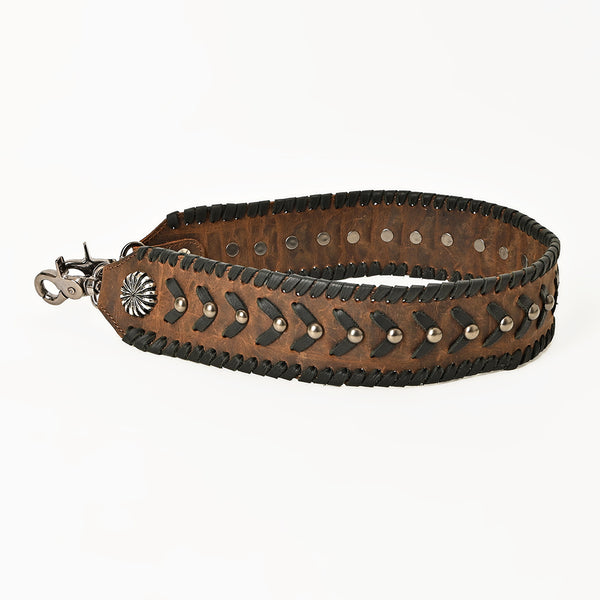 ADSTM113 American Darling Handcrafted Leather Strap - Vegetable-Tanned Braided & Riveted Western Accessory