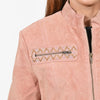 ADJKT102 American Darling Studded Leather Western Zip Jacket