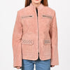 ADJKT102 American Darling Studded Leather Western Zip Jacket