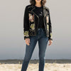 ADJKT105 American Darling Women Embroidered Studded Leather Western Moto Jacket