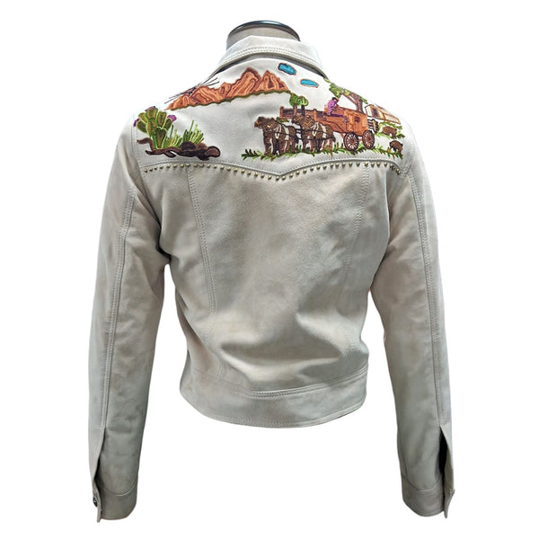 ADJKT107 American Darling Women Western Embroidered Suede Leather Jacket