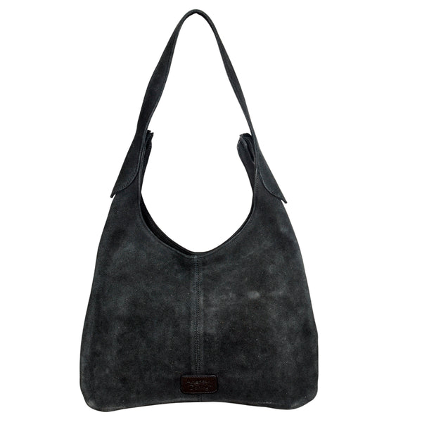 ADBGA1100 Western Genuine Suede Hobo Bag with Rodeo Bronc & Sunflower Embroidery