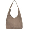 ADBGA1102 Genuine Suede Western Hobo Bag with Pioneer Wagon & Cactus Embroidery