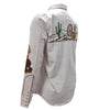 ADSH063 American Darling Light Rosy Pink Western Apparel - Embroidered Cotton Twill Rodeo Top
