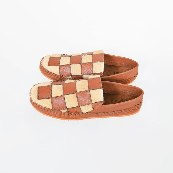 ADFT188 American Darling Hair On Hide Checkered Western Loafers