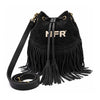 Official PRCA & NFR Licensed Collection Suede Fringe Western Bucket Crossbody Bag