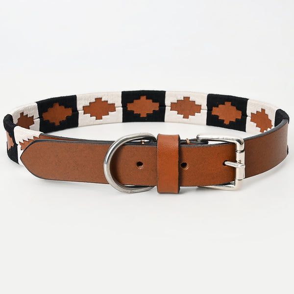 BEG103-Western Leather Dog Collar