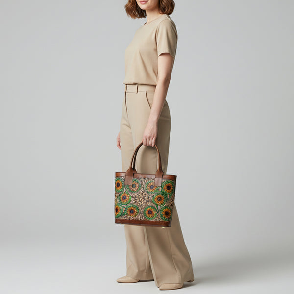 LC-ADBGZ652 Tote Genuine Western Leather Women Bag