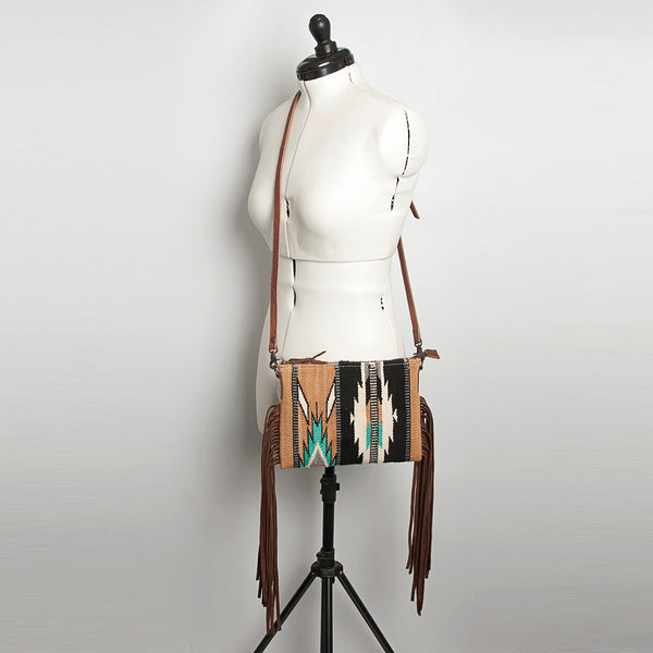 ADBG236 American Darling Saddle Blanket Boho Fringe Crossbody Bag