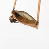 Official PRCA & NFR Licensed Collection® Tooled Leather Side Fringe Tassel & Card Motif Crossbody Handbag