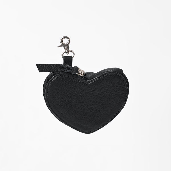 ADCHM120 American Darling Genuine Leather Heart Zipper Bag Charm