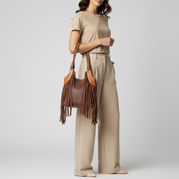 LC-ADBGZ455A Tote Genuine Western Leather Women Bag