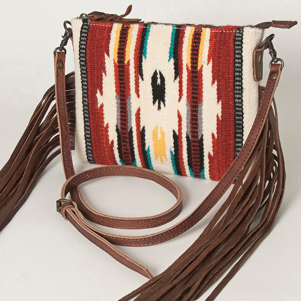 ADBG236 American Darling Saddle Blanket Boho Fringe Crossbody Bag