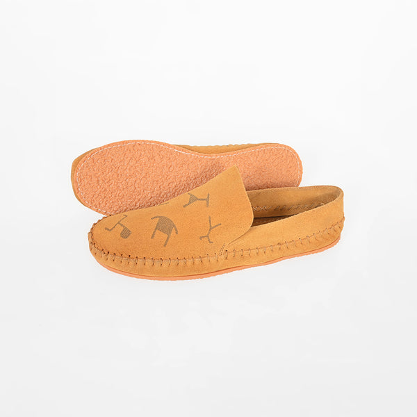 ADFT186 Western Embroidered Genuine Leather Moccasins American Darling
