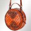 ADBG498 American Darling Hand Tooled Floral Leather Western Canteen Bag