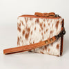 ADBG821 American Darling Handcrafted Leather Coin Purse with Authentic Hair-On Cowhide