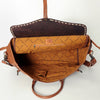 ADBG516 American Darling Tooled Leather & Saddle Blanket Duffel Bag Mae Western Travel Weekender