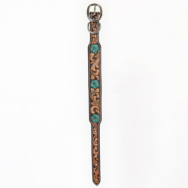 BER175-Western leather Dog Collar