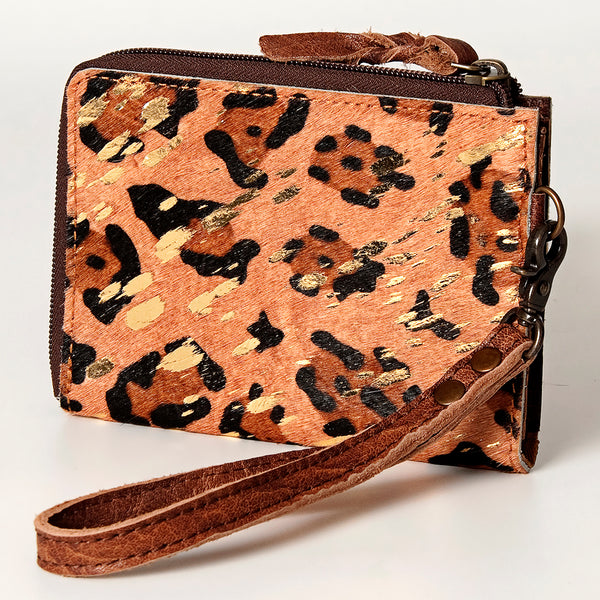 ADBG821 American Darling Handcrafted Leather Coin Purse with Authentic Hair-On Cowhide