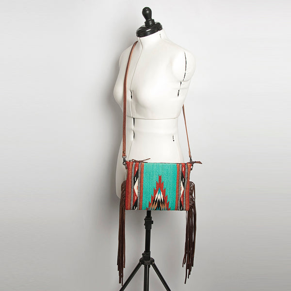 ADBG236 American Darling Saddle Blanket Boho Fringe Crossbody Bag