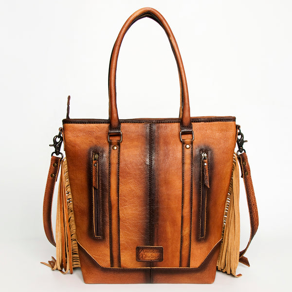 ADBG1030 American Darling Hair-On Cowhide Tote Bag with Fringes Western Leather