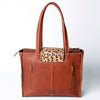 LC-ADBGZ463 Leopard Print & Cowhide Western Tote Bag - American Darling