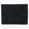 ADBGZ919A Black Genuine suede Leather Bifold Wallet with White Embroidered Stitch Detail
