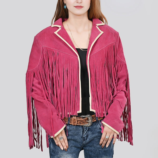 ADJKT052 Genuine Leather Women Shirt Jacket Dress