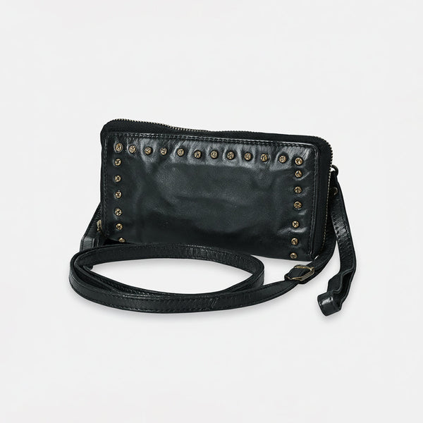 SWC212 Cuorina - Luxury Leather Riveted Wristlet