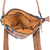 ADBG298 American Darling Hand Tooled Leather Saddle Blanket Crossbody