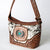 ADBG710 American Darling Western Cowhide Shoulder Bag with Turquoise Concho & Tooled Leather Strap