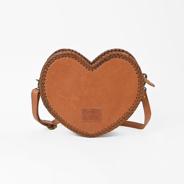 ADBGM1052 American Darling Hair on Hide & Leather Heart Canteen Bag