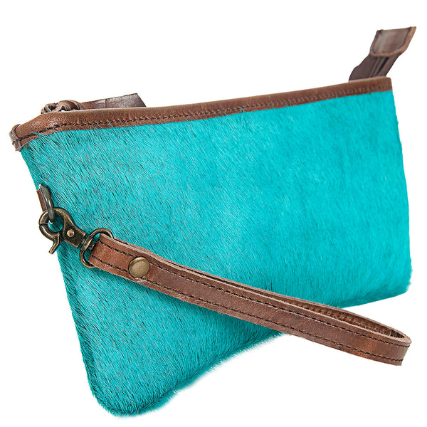 ADBG344 American Darling Hair On Hide Leather Western Style Wristlet Clutch Purse