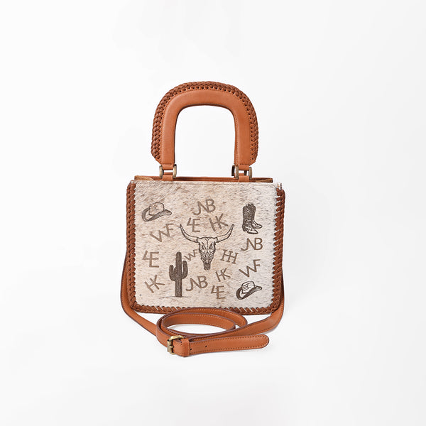 ADBGM939 American Darling Genuine Leather & Hair-On-Hide Western Ranch Brand Tote Bag