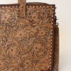ADBG1276 American Darling Hand Tooled Leather Briefcase -Floral Carved Work Bag