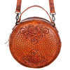 ADBG498 American Darling Hand Tooled Floral Leather Western Canteen Bag