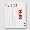 Official PRCA & NFR Licensed Collection®️ White Leather Royal Flush Playing Card Wallet