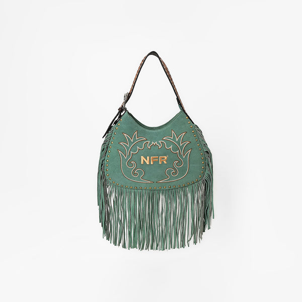 ADBGA1476ENFR American Darling Embroidered Suede Western Hobo Shoulder Bag