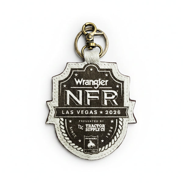 Official PRCA & NFR Licensed Collection®️ Genuine Hair-on Shield Keychain Bag Charm