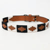 BEG103-Western Leather Dog Collar