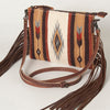 ADBG236 American Darling Saddle Blanket Boho Fringe Crossbody Bag