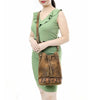 ADBGA532 American Darling Western Leather Bucket Bag Hand Tooled Floral Carved Purse