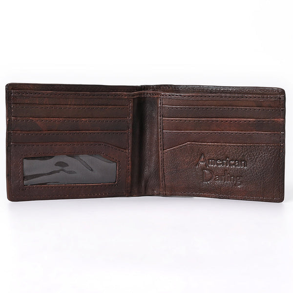 ADBGM454 Western Hair-On Leather Rodeo Wallet - Engraved Design