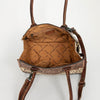 ADBGI108 Cowhide & Tooled Leather Weekender Speedy Bag - Floral Western Travel Purse