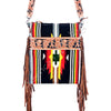 ADBG298 American Darling Hand Tooled Leather Saddle Blanket Crossbody